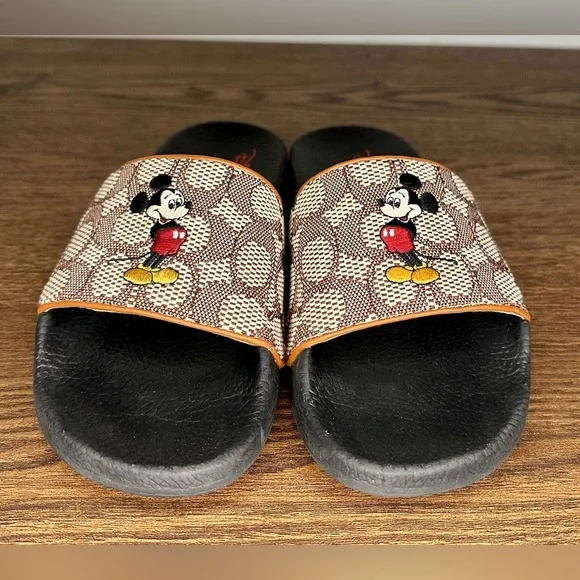 Coach X Disney Sport Slide with Mickey Mouse Embroidery Size 7 - Picture 2 of 11